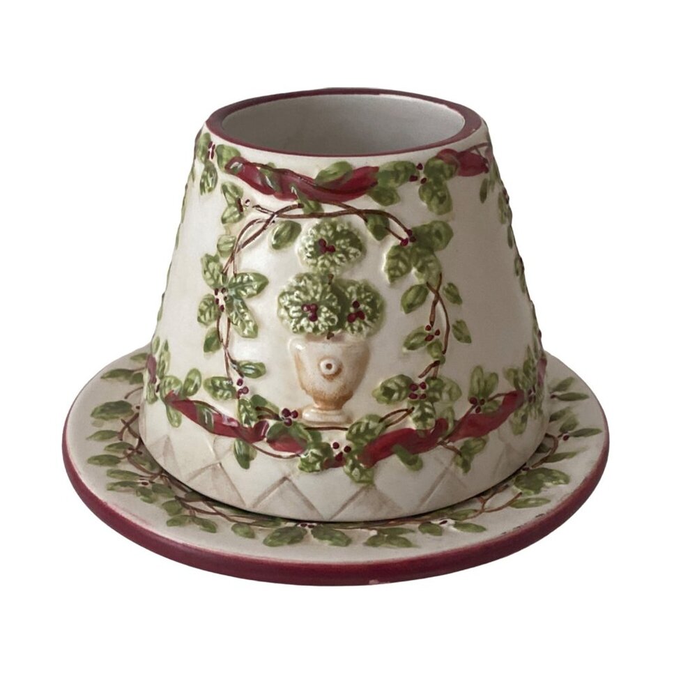 Yankee Candle Small Jar Candle Shade and Plate Floral Topiary